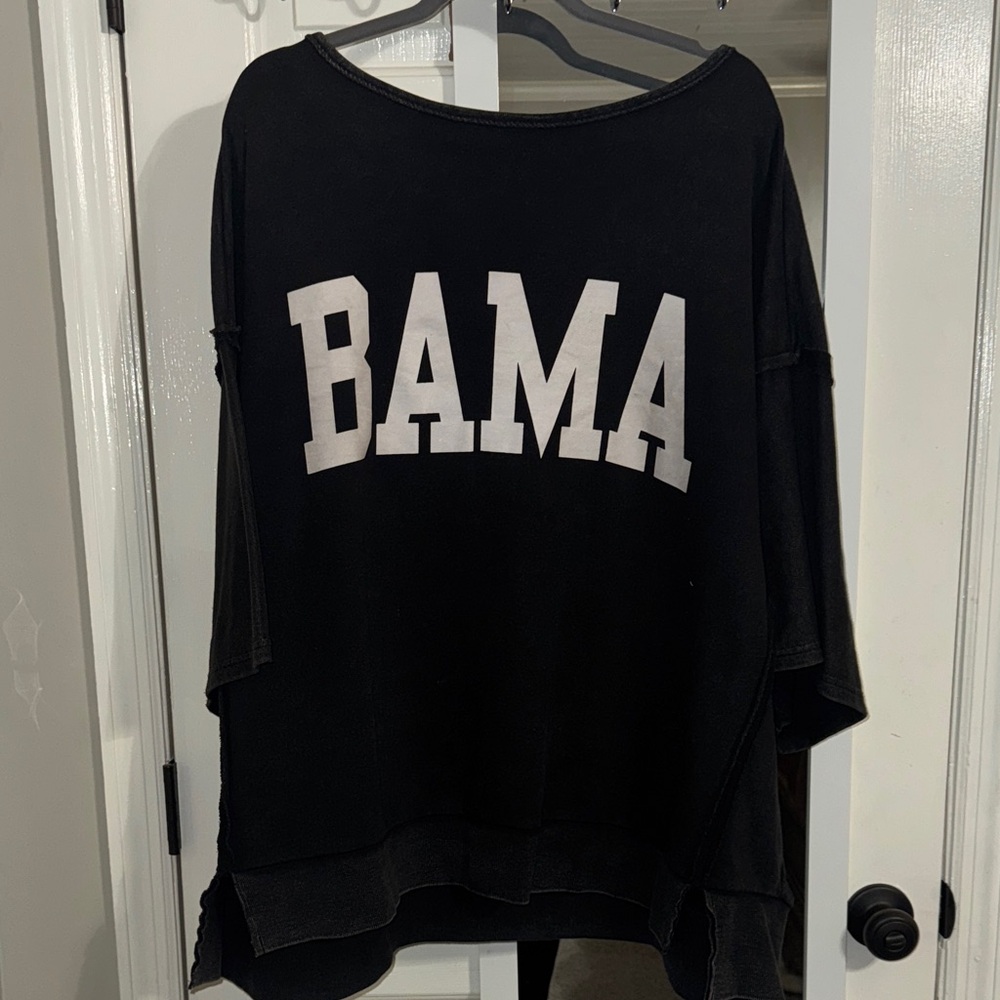 ODDY Black Tunic with White BAMA Print